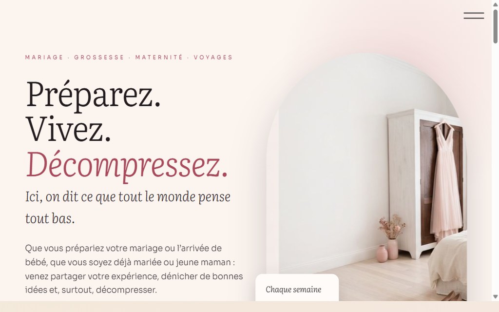 Un détail du site Blog